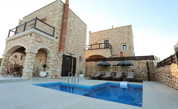Complex with two luxury stone villas for sale in Roumeli rethymno