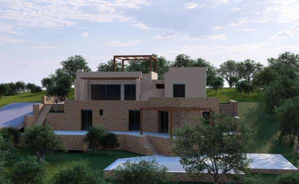 Μεγάλο οικοδομήσιμο γεωτεμάχιο προς πώληση με υπό έκδοση οικοδομική άδεια πολύ κοντά στο Μπαλί Ρεθύμνου